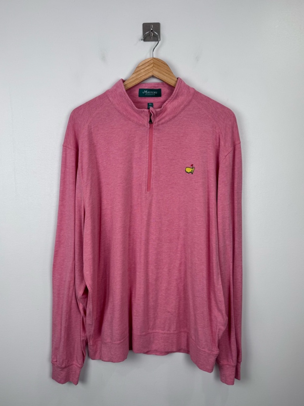 Masters Collection Men Half Zip Pullover Pink Size XL